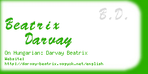 beatrix darvay business card